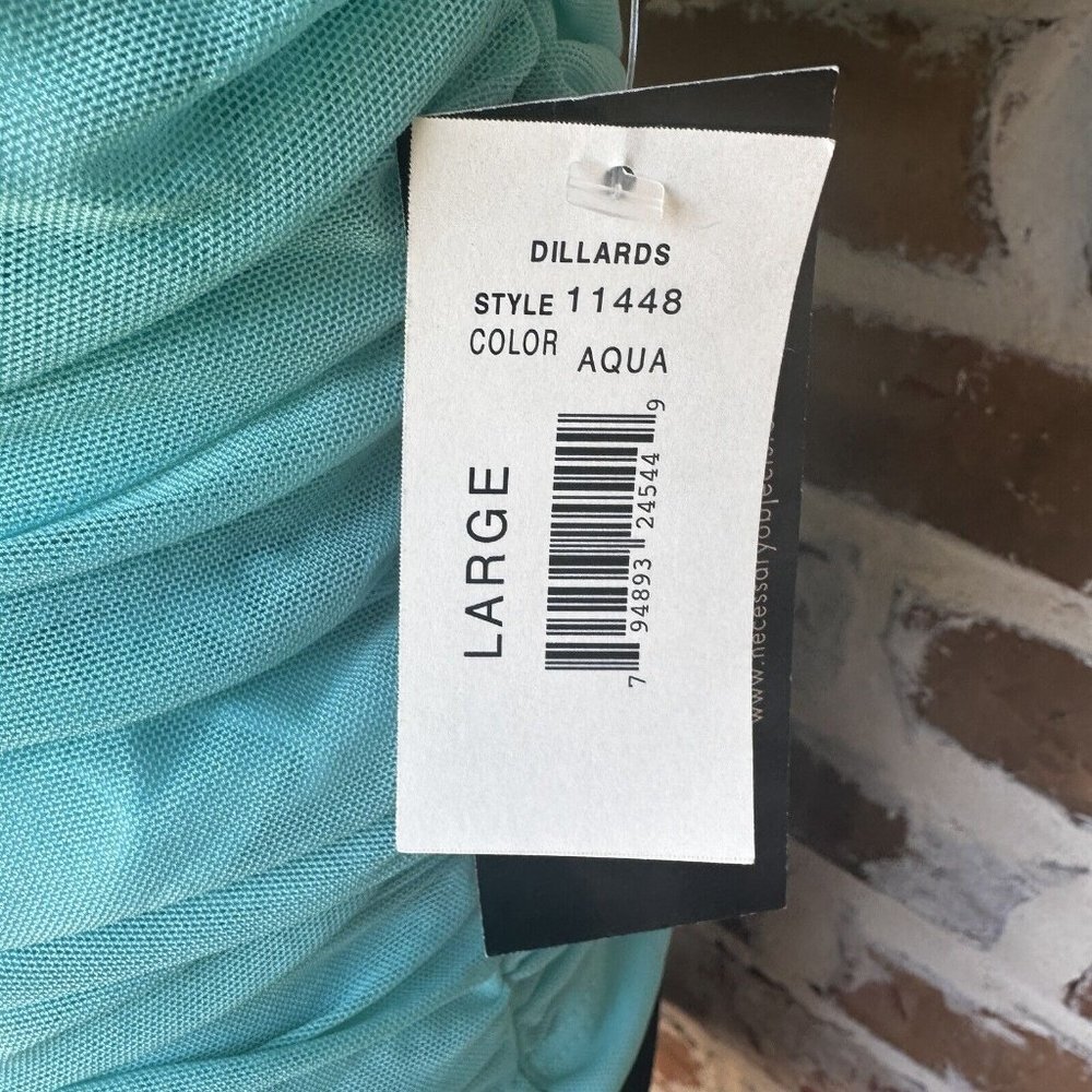 Necessary Objects Wrap Blouse Top Sleeveless Aqua… - image 4